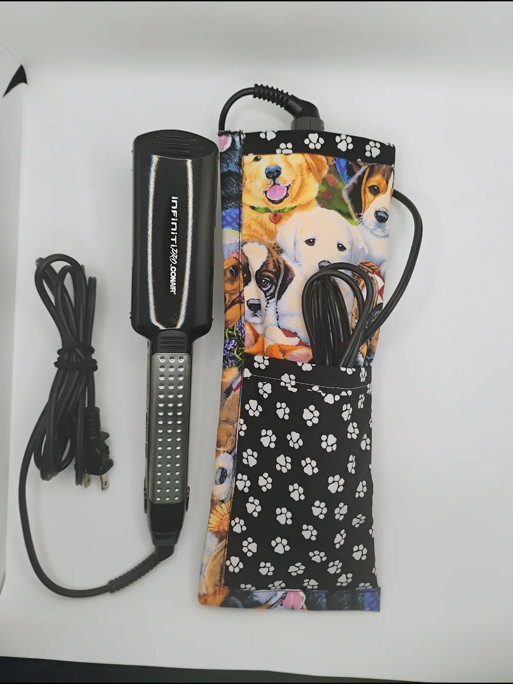 Dog And Paws Curling Iron/ Flat Iron Heat Resistant Travel Storage Pouch